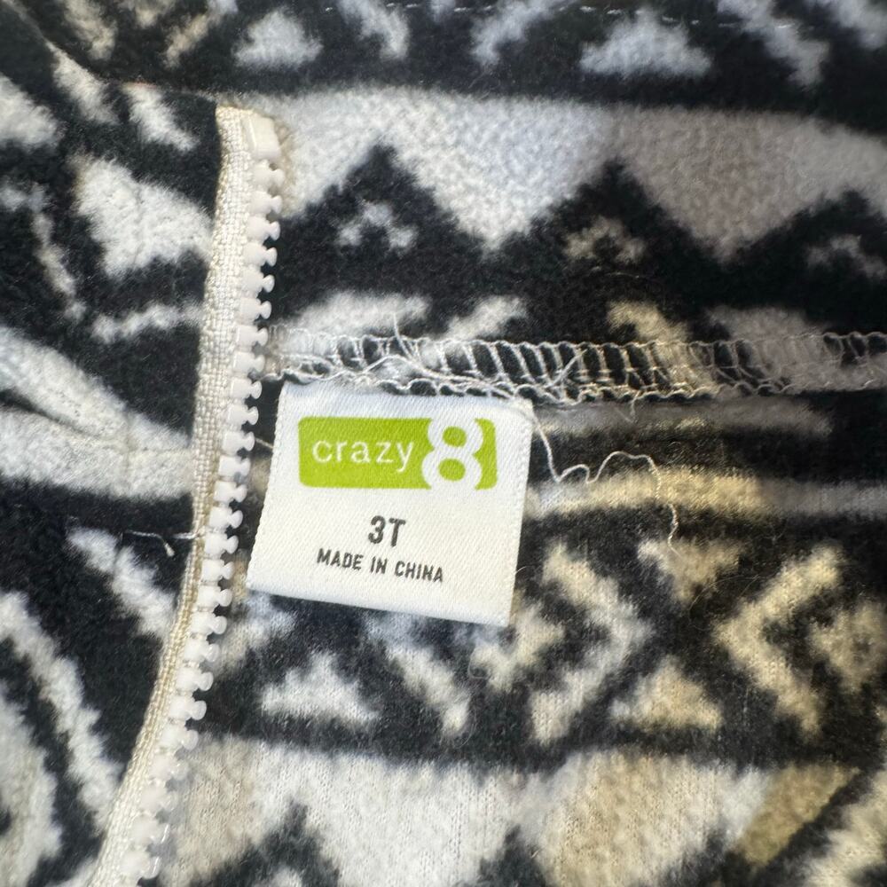 Crazy 8 Toddler Girl 3T Black & White Design Pullover Sweater - Picture 4 of 5